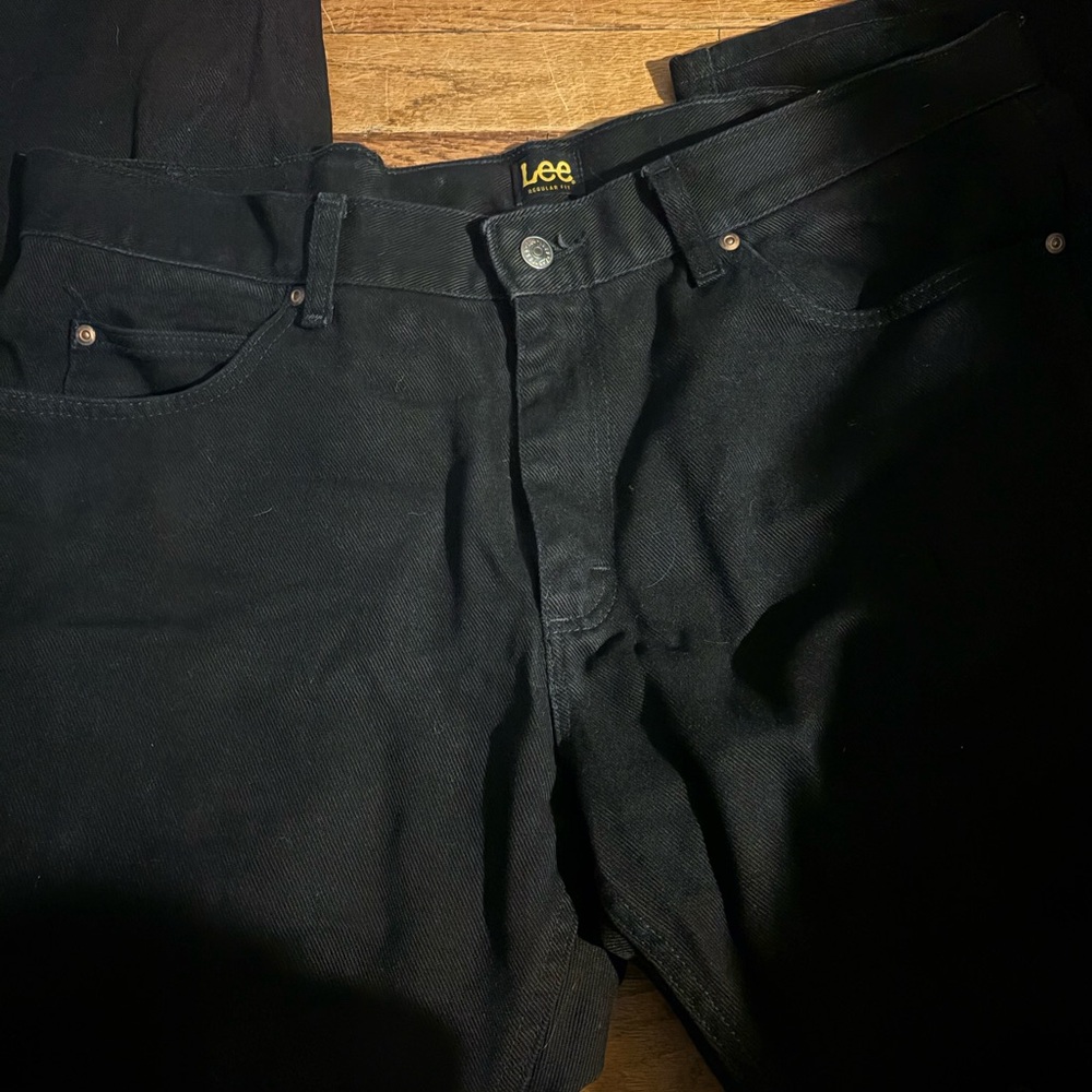 Lee Men's Relaxed Fit Black Jeans
